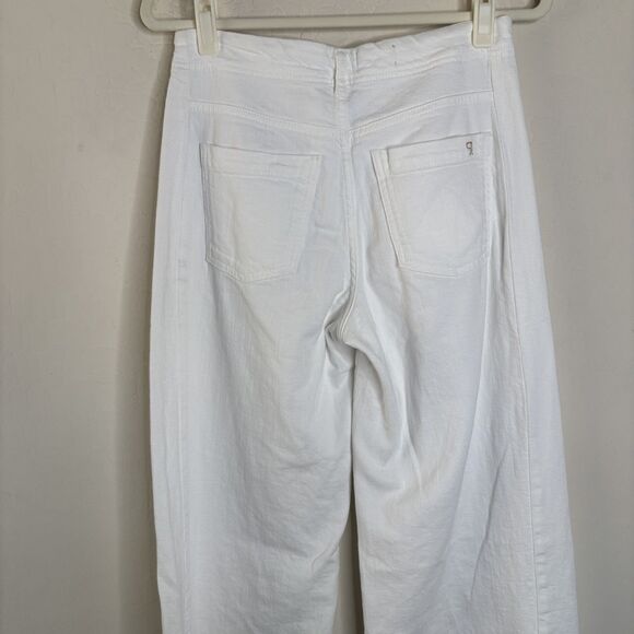 Pilcro Adi Mid Rise Frayed Relaxed Flare Jeans - Picture 10 of 13